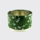 Green stackable tea tin, with plum blossom decoration
